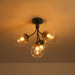 Load image into Gallery viewer, Farmhouze Light - Mid - Century 4 - Light Clear Glass Globe Bubble Ceiling Light - Ceiling Light - Nickel -