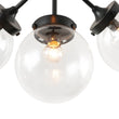 Load image into Gallery viewer, Farmhouze Light - Mid - Century 4 - Light Clear Glass Globe Bubble Ceiling Light - Ceiling Light - Nickel -