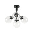 Load image into Gallery viewer, Farmhouze Light - Mid - Century 4 - Light Clear Glass Globe Bubble Ceiling Light - Ceiling Light - Nickel -