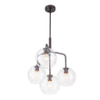 Load image into Gallery viewer, Farmhouze Light - Mid - Century 4 - Light Tiered Sputnik Glass Globe Chandelier - Chandelier - Oil - Rubbed Bronze -