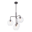 Load image into Gallery viewer, Farmhouze Light - Mid - Century 4 - Light Tiered Sputnik Glass Globe Chandelier - Chandelier - Oil - Rubbed Bronze -