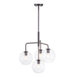 Load image into Gallery viewer, Farmhouze Light - Mid - Century 4 - Light Tiered Sputnik Glass Globe Chandelier - Chandelier - Oil - Rubbed Bronze -