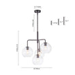 Load image into Gallery viewer, Farmhouze Light - Mid - Century 4 - Light Tiered Sputnik Glass Globe Chandelier - Chandelier - Oil - Rubbed Bronze -