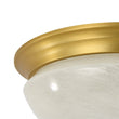 Load image into Gallery viewer, Farmhouze Light - Mid - Century Brass White Cloud Glass Round Ceiling Light - Ceiling Light - Brass -