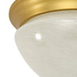 Load image into Gallery viewer, Farmhouze Light - Mid - Century Brass White Cloud Glass Round Ceiling Light - Ceiling Light - Brass -
