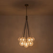 Load image into Gallery viewer, Farmhouze Light - Mid - Century Cluster Bubble Seeded Glass Globe Chandelier - Chandelier - 13 Bulbs -