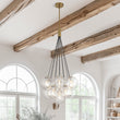 Load image into Gallery viewer, Farmhouze Light - Mid - Century Cluster Bubble Seeded Glass Globe Chandelier - Chandelier - 13 Bulbs -