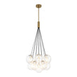 Load image into Gallery viewer, Farmhouze Light - Mid - Century Cluster Bubble Seeded Glass Globe Chandelier - Chandelier - 13 Bulbs -