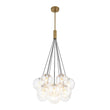 Load image into Gallery viewer, Farmhouze Light - Mid - Century Cluster Bubble Seeded Glass Globe Chandelier - Chandelier - 13 Bulbs -