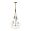 Load image into Gallery viewer, Farmhouze Light - Mid - Century Cluster Bubble Seeded Glass Globe Chandelier - Chandelier - 13 Bulbs -