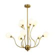Load image into Gallery viewer, Farmhouze Light - Mid - Century Firework Milky Glass Globe Bubble Chandelier - Chandelier - 10 - Light -