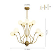 Load image into Gallery viewer, Farmhouze Light - Mid - Century Firework Milky Glass Globe Bubble Chandelier - Chandelier - 10 - Light -