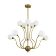 Load image into Gallery viewer, Farmhouze Light - Mid - Century Firework Milky Glass Globe Bubble Chandelier - Chandelier - 10 - Light -