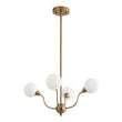 Load image into Gallery viewer, Farmhouze Light - Mid - Century Firework Milky Glass Globe Bubble Chandelier - Chandelier - 4 - Light -