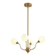 Load image into Gallery viewer, Farmhouze Light - Mid - Century Firework Milky Glass Globe Bubble Chandelier - Chandelier - 4 - Light -