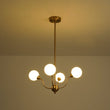 Load image into Gallery viewer, Farmhouze Light - Mid - Century Firework Milky Glass Globe Bubble Chandelier - Chandelier - 4 - Light -