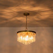 Load image into Gallery viewer, Farmhouze Light - Mid - Century Glam Tiered Water Textured Glass Chandelier - Chandelier - Brass -