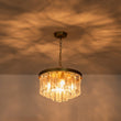 Load image into Gallery viewer, Farmhouze Light - Mid - Century Glam Tiered Water Textured Glass Chandelier - Chandelier - Brass -