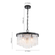Load image into Gallery viewer, Farmhouze Light - Mid - Century Glam Tiered Water Textured Glass Chandelier - Chandelier - Brass -