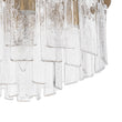Load image into Gallery viewer, Farmhouze Light - Mid - Century Glam Tiered Water Textured Glass Chandelier - Chandelier - Brass -