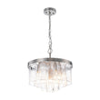 Load image into Gallery viewer, Farmhouze Light - Mid - Century Glam Tiered Water Textured Glass Chandelier - Chandelier - Nickel/6 - Light -