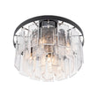 Load image into Gallery viewer, Farmhouze Light - Mid - Century Layered Textured Glass Round Ceiling Light - Chandelier - Brass -