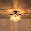 Load image into Gallery viewer, Farmhouze Light - Mid - Century Layered Textured Glass Round Ceiling Light - Chandelier - Brass -