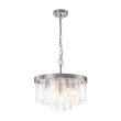 Load image into Gallery viewer, Farmhouze Light - Mid - Century Layered Textured Glass Round Ceiling Light - Chandelier - Nickel/6 - Light -