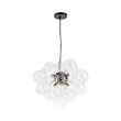 Load image into Gallery viewer, Farmhouze Light - Mid - Century Modern Brass Glass Globe Bubble Chandelier - Chandelier - Black -