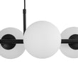 Load image into Gallery viewer, Farmhouze Light - Mid - century Modern Frosted Glass Bubble Island Chandelier - Chandelier - Black -