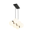 Load image into Gallery viewer, Farmhouze Light - Mid - century Modern Frosted Glass Bubble Island Chandelier - Chandelier - Black -