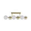 Load image into Gallery viewer, Farmhouze Light - Mid - century Modern Frosted Glass Bubble Island Chandelier - Chandelier - Black -