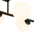 Load image into Gallery viewer, Farmhouze Light - Mid - century Modern Frosted Glass Bubble Island Chandelier - Chandelier - Black -