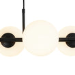 Load image into Gallery viewer, Farmhouze Light - Mid - century Modern Frosted Glass Bubble Island Chandelier - Chandelier - Black -