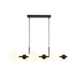 Load image into Gallery viewer, Farmhouze Light - Mid - century Modern Frosted Glass Bubble Island Chandelier - Chandelier - Black -