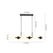 Load image into Gallery viewer, Farmhouze Light - Mid - century Modern Frosted Glass Bubble Island Chandelier - Chandelier - Black -