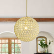Load image into Gallery viewer, Farmhouze Light - Mid - Century Modern Luxe Gold Crystal Sphere Chandelier - Chandelier - Gold -
