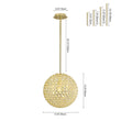 Load image into Gallery viewer, Farmhouze Light - Mid - Century Modern Luxe Gold Crystal Sphere Chandelier - Chandelier - Gold -