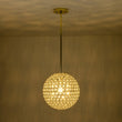 Load image into Gallery viewer, Farmhouze Light - Mid - Century Modern Luxe Gold Crystal Sphere Chandelier - Chandelier - Gold -