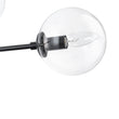Load image into Gallery viewer, Farmhouze Light - Mid - Century Sputnik Clear Glass Globe Linear Island Chandelier - Chandelier - Black -