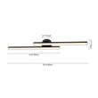 Load image into Gallery viewer, Farmhouze Light - Minimalist 2 - Light Linear Dimmable LED Semi Flush Wall Light - Wall Sconce - 47in/6000K -