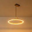 Load image into Gallery viewer, Farmhouze Light - Minimalist Dimmable LED Warm Round Halo Chandelier - Chandelier - Brass -