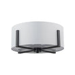 Load image into Gallery viewer, Farmhouze Light - Modern 2 - Light White Fabric Drum Flush Ceiling Light - Ceiling Light - Brass -