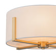 Load image into Gallery viewer, Farmhouze Light - Modern 2 - Light White Fabric Drum Flush Ceiling Light - Ceiling Light - Brass -