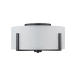 Load image into Gallery viewer, Farmhouze Light - Modern 2 - Light White Fabric Drum Flush Ceiling Light - Ceiling Light - Brass -