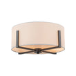 Load image into Gallery viewer, Farmhouze Light - Modern 2 - Light White Fabric Drum Flush Ceiling Light - Ceiling Light - Brass -