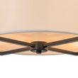 Load image into Gallery viewer, Farmhouze Light - Modern 2 - Light White Fabric Drum Flush Ceiling Light - Ceiling Light - Brass -