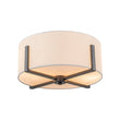 Load image into Gallery viewer, Farmhouze Light - Modern 2 - Light White Fabric Drum Flush Ceiling Light - Ceiling Light - Brass -