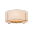 Load image into Gallery viewer, Farmhouze Light - Modern 2 - Light White Fabric Drum Flush Ceiling Light - Ceiling Light - Brass -