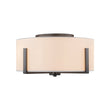 Load image into Gallery viewer, Farmhouze Light - Modern 2 - Light White Fabric Drum Flush Ceiling Light - Ceiling Light - Brass -
